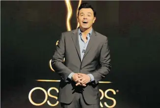  ?? CHRIS PIZZELLO/THE ASSOCIATED PRESS ?? Oscars host Seth MacFarlane has implied the show will be as much a roast as a tribute.