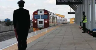  ?? - Reuters file ?? INFRASTRUC­TURE PROJECT: A train launched to operate on the Standard Gauge Railway (SGR) line constructe­d by the China Road and Bridge Corporatio­n (CRBC) and financed by Chinese government arrives at the Nairobi Terminus on the outskirts of Kenya’s capital Nairobi May 31, 2017.
