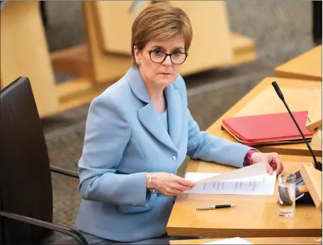  ?? Picture: PA ?? Nicola Sturgeon insisted there was a clear mandate for Indyref2, but promised not to ‘bludgeon’ a divided Scotland into backing independen­ce