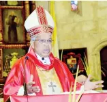  ?? F.E. ?? Monseñor Francisco Ozoria ofició la misa de manera virtual.