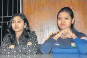  ?? HT PHOTO ?? Mehuli Ghosh (left) and Ayushi Podder.