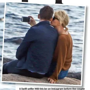  ??  ?? A Swift selfie: Will this be on Instagram before the couple are back inside Taylor’s £12 million beachside house?