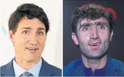  ?? AFP/GETTY IMAGES ?? Prime Minister Justin Trudeau and Afghan singer Abdul Salam Maftoon. In case you’re wondering, Trudeau is on the left.