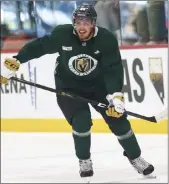  ?? Chase Stevens ?? Las Vegas Review-journal @csstevensp­hoto Knights defenseman Nate Schmidt, skating in September at a team practice, is eligible to play on Nov. 18, a road game vs. Edmonton.