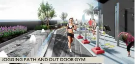  ??  ?? JOGGING PATH AND OUT DOORGYM