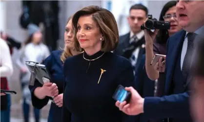  ??  ?? Nancy Pelosi walks to the House floor in the US Capitol in Washington DC Wednesday. Photograph: Jim Lo Scalzo/EPA