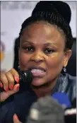  ??  ?? DIGGING IN: Public Protector advocate Busisiwe Mkhwebane