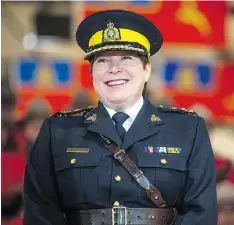  ?? BRANDON HARDER ?? Brenda Lucki, the incoming RCMP commission­er is “the absolute best person for the job,” says Prime Minister Justin Trudeau.