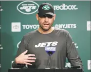  ?? Frank Franklin II / Associated Press ?? Jets coach Adam Gase denies there was a power struggle with former GM Mike Maccagnan.