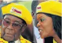  ?? Picture: REUTERS/PHILIMON BULAWAYO ?? SECURE IN COMFORT: Robert and Grace Mugabe