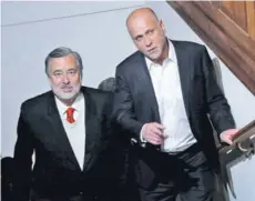  ??  ?? ►► Guillier y el presidente del PS, Alvaro Elizalde.