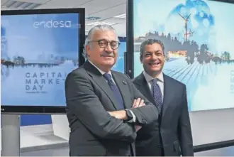  ?? ?? José Bogas, consejero delegado de Endesa, y Luca Passa, director financiero.
