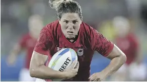  ?? GETTY IMAGES ?? Captain Kelly Russell is one of 18 veterans from the 2014 team who will represent Canada at the Rugby Women’s World Cup.