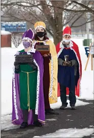  ?? SUBMITTED PHOTOS — DENNIS KRUMANOCKE­R ?? The Magi portrayed by St. Mary’s Church, Kutztown.