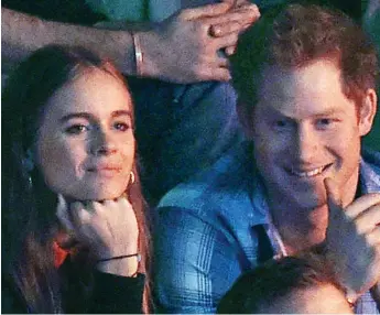  ??  ?? Going separate ways: Cressida Bonas and Harry at Wembley Arena in 2014