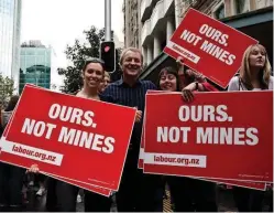  ?? Photo/Creative Commons - Greg Presland ?? Your donation will be used to hold the government to the promises that were made in the 2017 Speech from the Throne. Pictured: Jacinda Ardern at the 2010 “March against Mining.”