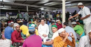  ?? — SUPPLIED PHOTO ?? Fathy Jaber Afana at the Ramadan tent where he served iftar to all the workers in his company.