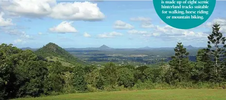  ??  ?? GOING BUSH: The Noosa Trail Network is made up of eight scenic hinterland tracks suitable for walking, horse riding or mountain biking.