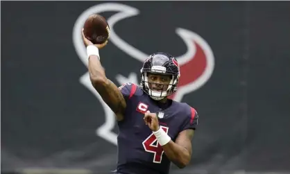  ?? Photograph: Matt Patterson/AP ?? Deshaun Watson, who led the NFL in yards passing last season, has been unhappy with the direction of the Houston Texans for some time.