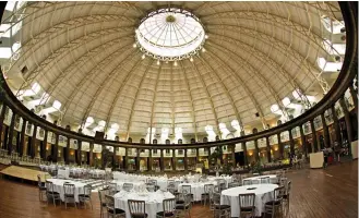  ?? ?? Raise the roof: Impressive Devonshire Dome was built over a stable yard