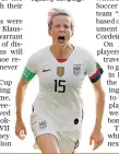  ??  ?? Leading voice: Megan Rapinoe has been at the forefront of the United States Women’s team’s equality campaign