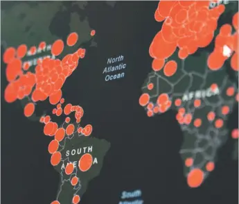  ?? Martin Sanchez Unsplash photo ?? A COVID infection rate map of the western world, a new geopolitic­al map quite different from the multilater­al order after the Second World War in 1945, the end of the Cold War in 1989 and the collapse of global markets in 2008.