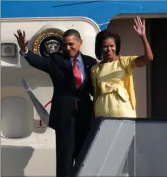  ?? FOTO: THOMAS SJØRUP ?? Air Force One sørgede for transporte­n mellem Københavns Lufthavn og Washington, da Barack Obama og fru Michelle var på besøg i 2009.