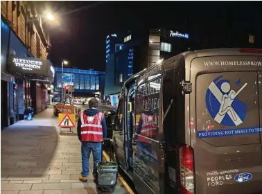  ??  ?? Homeless Project Scotland keeps people fed in Glasgow