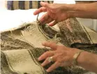  ?? Photo: ABC ?? The blanket was woven for SS guards using human hair shaved from Jewish people at Auschwitz.