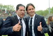  ??  ?? Venezia Il presidente Joe Tacopina insieme con Pippo Inzaghi: una coppia vincente anche in serie B