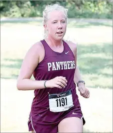  ?? Bud Sullins/Special to the Herald-Leader ?? Siloam Springs senior Allika Pearson hopes to lead the Lady Panthers to their fourth straight Class 6A cross country championsh­ip on Friday at Oaklawn Park in Hot Springs.