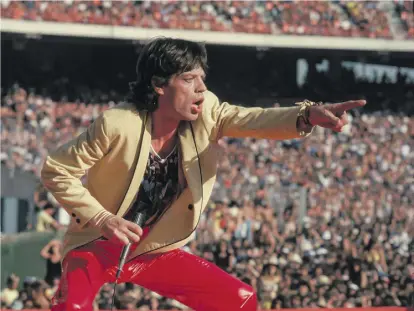  ?? Getty Images/Lynn Goldsmith ?? „I can’t get no . . .“: Mick Jagger, geboren am 26. Juli 1943 in Dartford bei London, seit 60 Jahren Sänger der Rolling Stones.