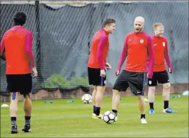  ?? MARCIO JOSE SANCHEZ/ THE ASSOCIATED PRESS ?? American Michael Bradley, right, says the U.S. team has been waiting to play and ‘now we have the chance to start to put things right.’