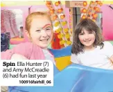  ??  ?? Spin Ella Hunter (7) and Amy Mccreadie (6) had fun last year
100916fair­hill_06