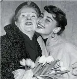  ??  ?? Nazi link: Audrey Hepburn with her mother Baroness Ella van Heemstra