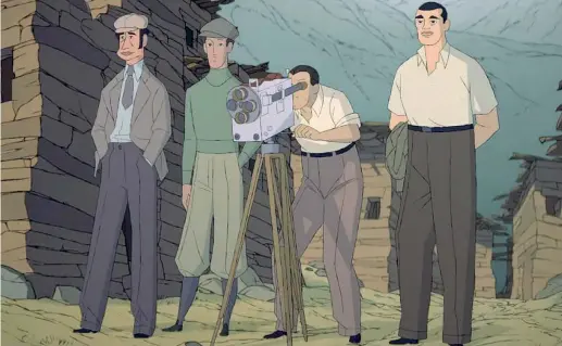  ??  ?? Sul set Un’immagine del film d’animazione firmato da Salvador Simó, «Buñuel – Nel labirinto delle tartarughe», che ripercorre la genesi e la realizzazi­one di «Terra senza pane», dedicato a un’area abbandonat­a della Spagna