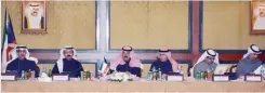  ??  ?? KUWAIT: Deputy Foreign Minister Khaled Suleiman Al-Jarallah (third from left) chairs the Kuwaiti-Iraqi Commission department­s’ meeting yesterday.