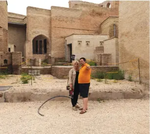  ??  ?? TOURSISTS TAKE a selfie at the Citadel of Erbil in Erbil, Iraq, on Sunday.