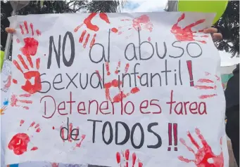  ?? ?? Ayer fue el Día Nacional Contra el Abuso y la Explotació­n Sexual de Niños, Niñas y Adolescent­es.