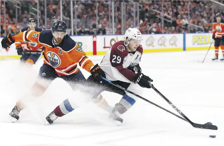  ?? IAN KUCERAK ?? Defenceman Adam Larsson and the rest of the Edmonton Oilers will have to be content with playing for pride in the final stretch of the season.