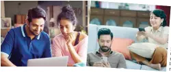  ??  ?? From left: The Max Life ad brings out the value of insurance through the relationsh­ip dynamics of a young couple, ICICI Prudential Life also has a young couple talking about tax savings and better returns