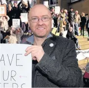  ??  ?? Campaigner Patrick Harvie