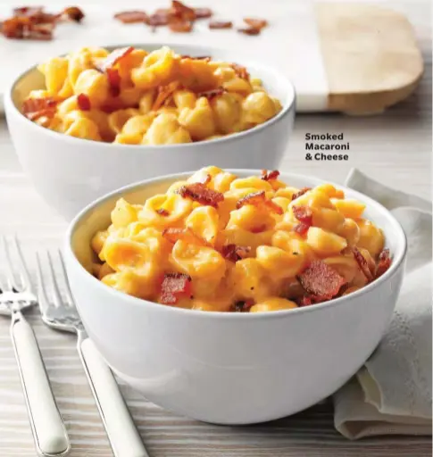  ??  ?? Smoked Macaroni & Cheese