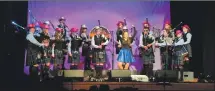  ?? ?? James McCorkinda­le dancer Kayla Grumoli performed alongside Kintyre Schools Pipe Band.