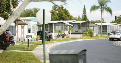  ?? DOUGLAS R. CLIFFORD/AP ?? Over the summer, the resident-shareholde­rs of Caribbean Isles, a 55+ mobile home community in Largo, decided to sell the property to Murex Properties, a big player in Florida mobile home communitie­s.