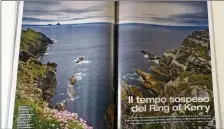  ??  ?? The supplement in the Italian travel magazine Bell’Europa, which highlighte­d the RIng of Kerry.