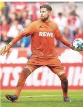  ?? FOTO: DPA ?? Rückhalt der Kölner und sicher kein geborener Zweitliga-Mann: Torwart Timo Horn.