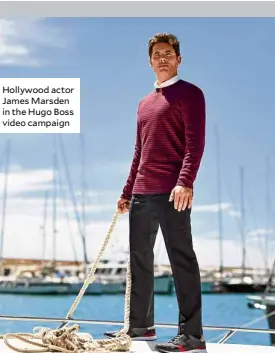  ??  ?? Hollywood actor James Marsden in the Hugo Boss video campaign