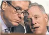  ?? ALEX WONG, GETTY IMAGES ?? Sens. Richard Burr, right, and Mark Warner run the Senate intelligen­ce committee, which reportedly got $1.2 million.