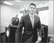  ?? AP/MANUEL BALCE CENETA ?? House Speaker Paul Ryan sidesteppe­d a direct statement Tuesday on Attorney General Jeff Sessions’ job status, saying it’s “up to the president to decide what his personnel decision is and any possible fallout that comes from that.”